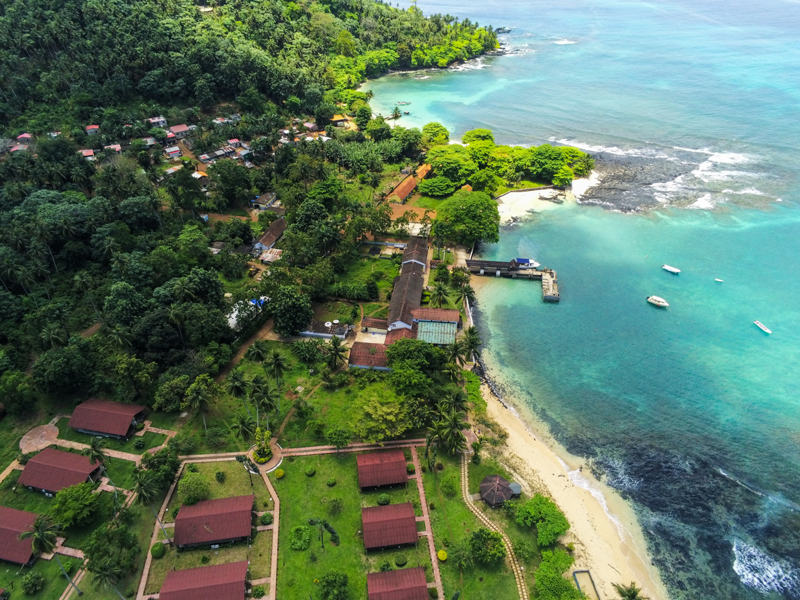 Aerial,View,From,Ilheu,Das,Rolas,In,São,Tomé,E