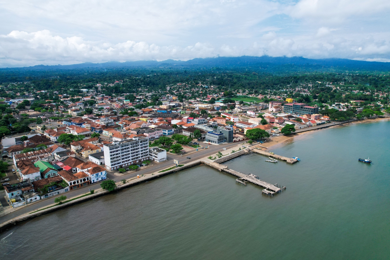 Aerial,View,From,The,Sao,Tome,E,Principe,City,,africa